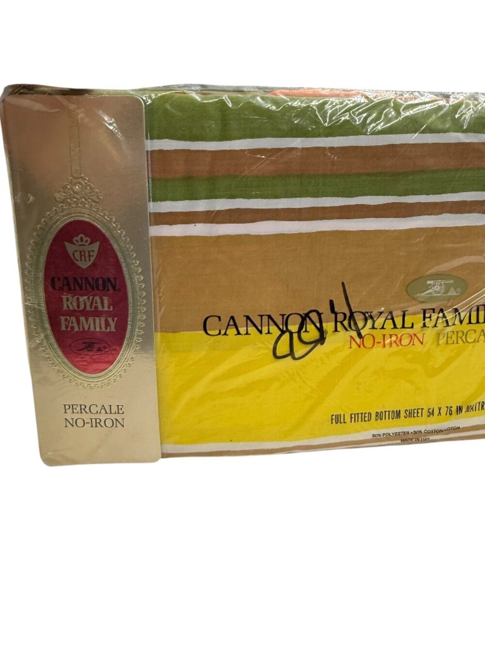 New Cannon Royal Family Festival Stripe‎ Full Fitted Bottom Sheet Cotton Blend
